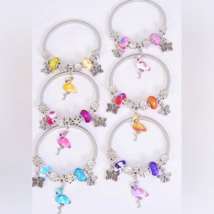 Pretty Butterfly Flamingo Charm Bracelets